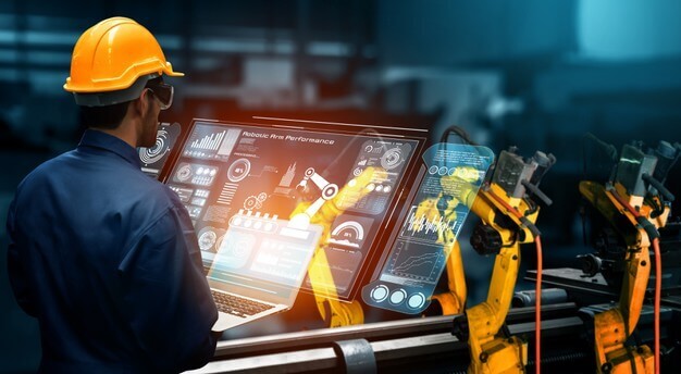 AI-powered CNC machining center with real-time monitoring system