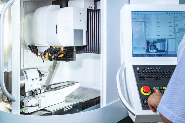 AI vision system inspecting CNC machined parts
